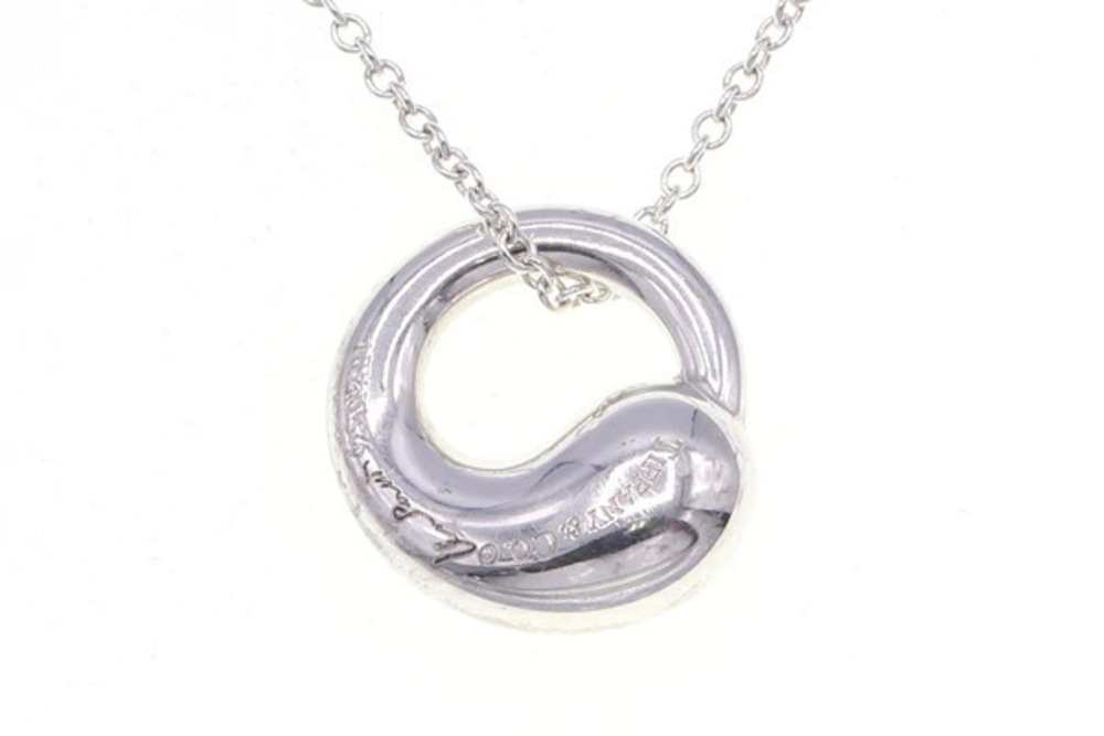 Tiffany Co Elsa Peretti Eternal Circle Pendant Necklace Sterling Silver Choker